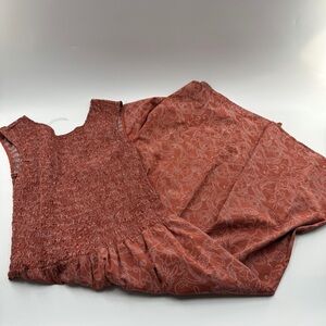 Universal Thread Rust Floral Smocked Maxi Tank Dress – Size Large